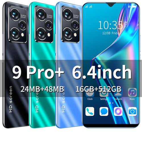 工厂直销9 Pro 6.4寸水滴屏安卓爆款，跨境外贸智能手机的超值之选